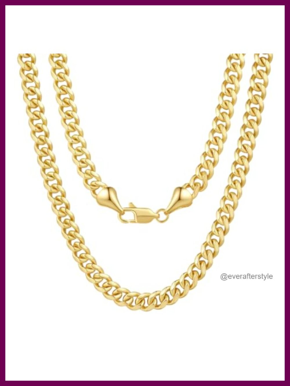 14K Gold Cuban Link Chain Necklace 5mm Lobster Clasp
